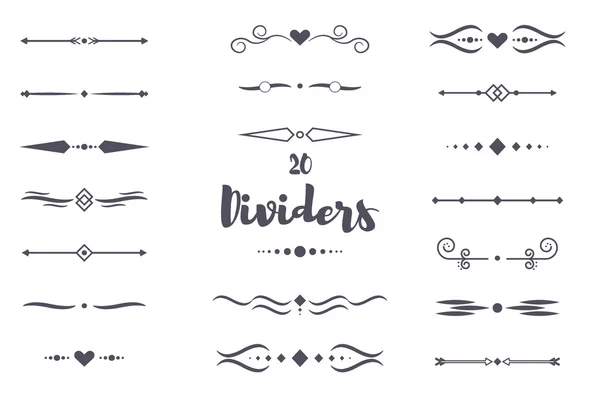 Collection of vector dividers — Stock Vector