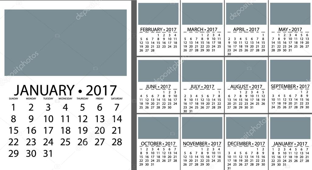 Litoral Doctrina salami Calendario planificador diseño — Vector de stock © DanyliukI #126892344