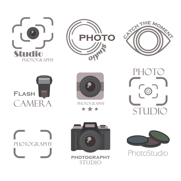 Fotografía etiqueta vector conjunto . — Vector de stock