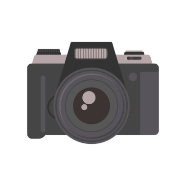 Kamera fotoğraf ekipman objektif teknoloji vektör.