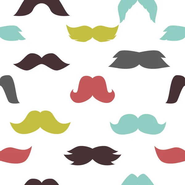 Mustaches seamless pattern vector. — Stock Vector