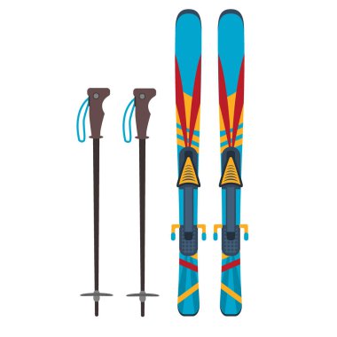 Ilustración de vector de botas de esquí