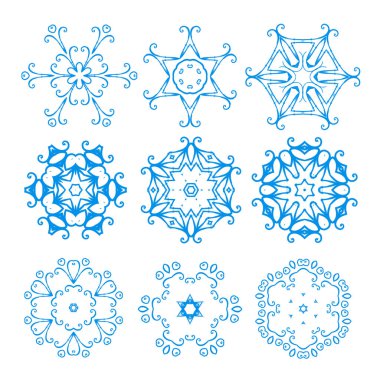 kar tanesi vektör çizim.