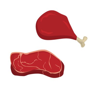 Et steak Barbekü taze gıda tasarım.