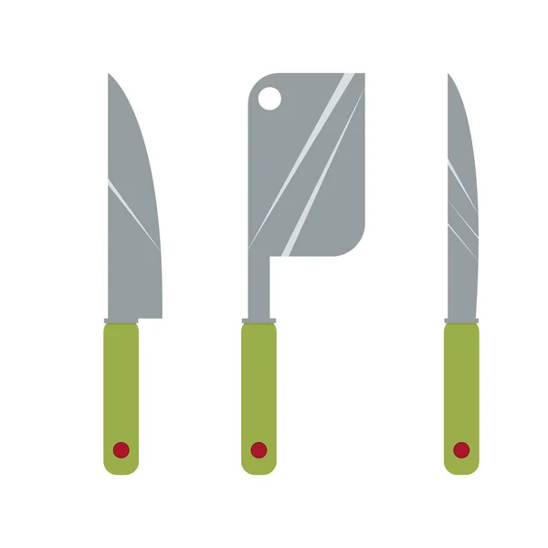 Wektorowe ikony kuchni noże — Wektor stockowy