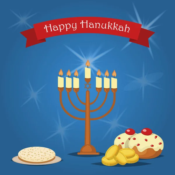 Hanukkah tipografía diseño vectorial — Vector de stock