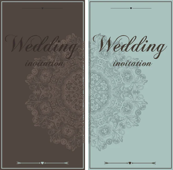 Hochzeitskarte Flyer Seiten Ornament Vektor Illustration. — Stockvektor