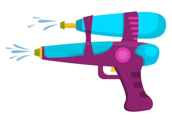 Pistola de agua de plástico vector aislado . — Vector de stock