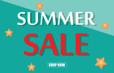 Yaz Satılık şablon afiş vektör çizim.