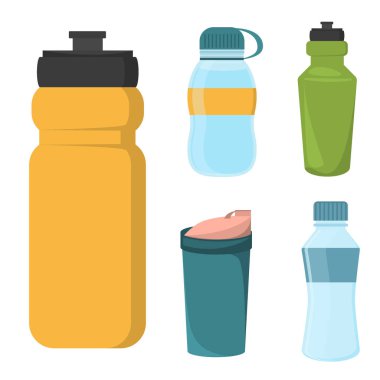 Boş plastik şişe su vektör çizim için