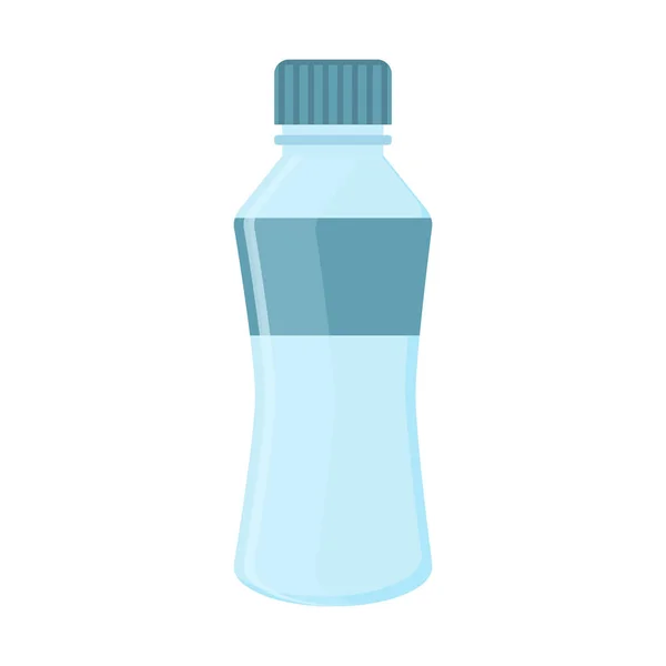 Пустая пластиковая бутылка для векторной иллюстрации воды — стоковый вектор