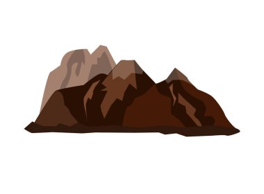 Dağ manzara kar doğa seyahat etmek tepe vektör çizim hiking