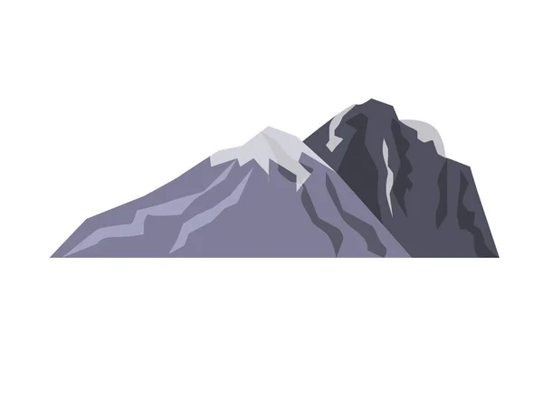 Гірський пейзаж сніг природа подорожі пік пік Векторні ілюстрації — стоковий вектор