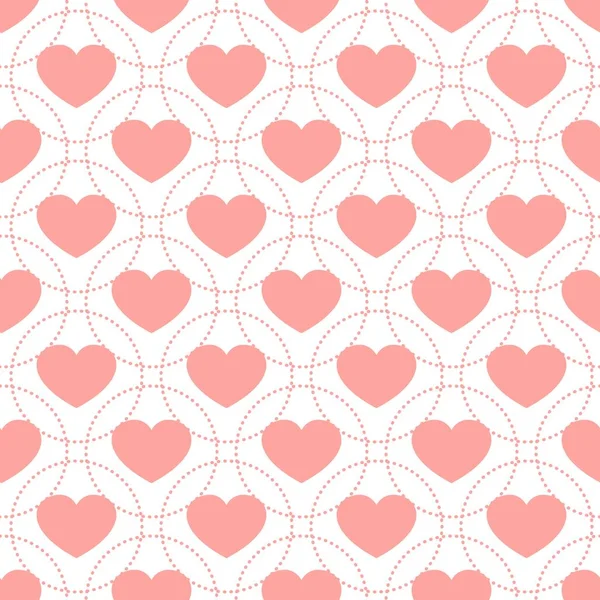 Dia dos Namorados corações sem costura fundo amor tipografia feriado romântico casamento presente cartão vetor ilustração . — Vetor de Stock