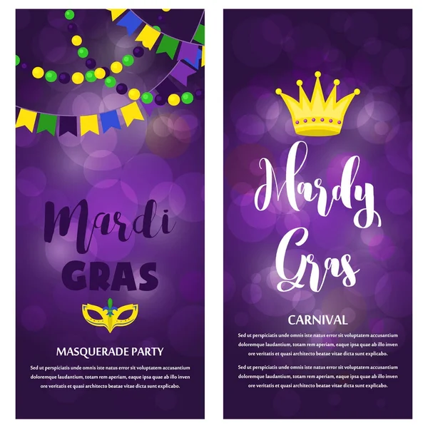 Mardi Gras Carnaval Festa Vetor Fundo Mascarada Celebração Festival Cartaz —  Vetores de Stock