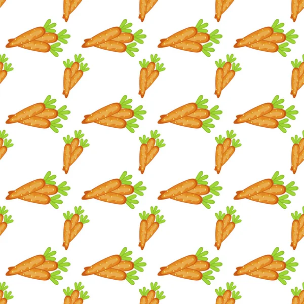 Pasqua carota vettore cartone animato senza soluzione di continuità modello sfondo vacanza decorazione primavera celebrazione tradizionale saluto simboli . — Vettoriale Stock
