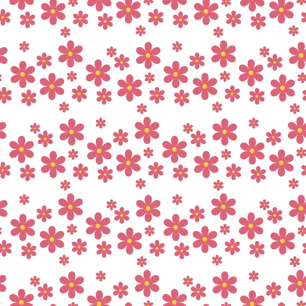 Blumen Muster Vektor nahtlos mit Blumen sanft Frühling Flora Tapete Textil Design Natur Blüte Verpackung Ornament. — Stockvektor