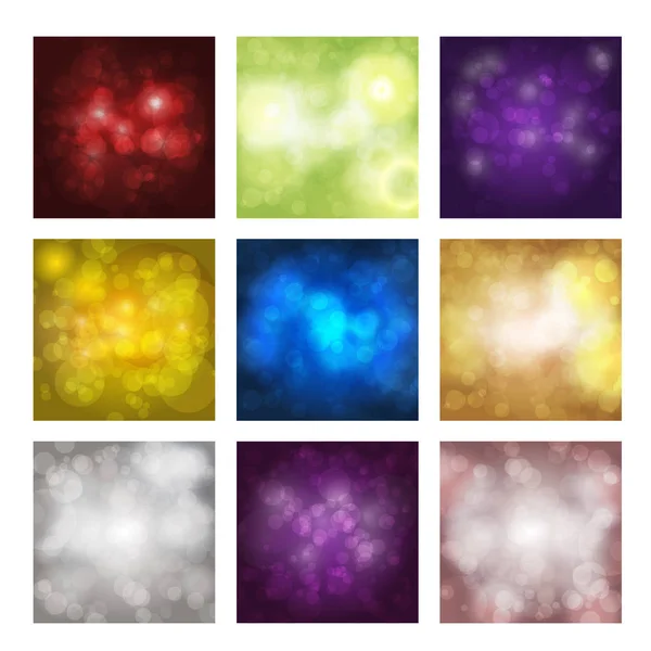 Bokeh achtergrond vector sprankelende effect warme wazig feestelijke partij lichten achtergrond gloed ontwerp glitter glanzende achtergrond. — Stockvector