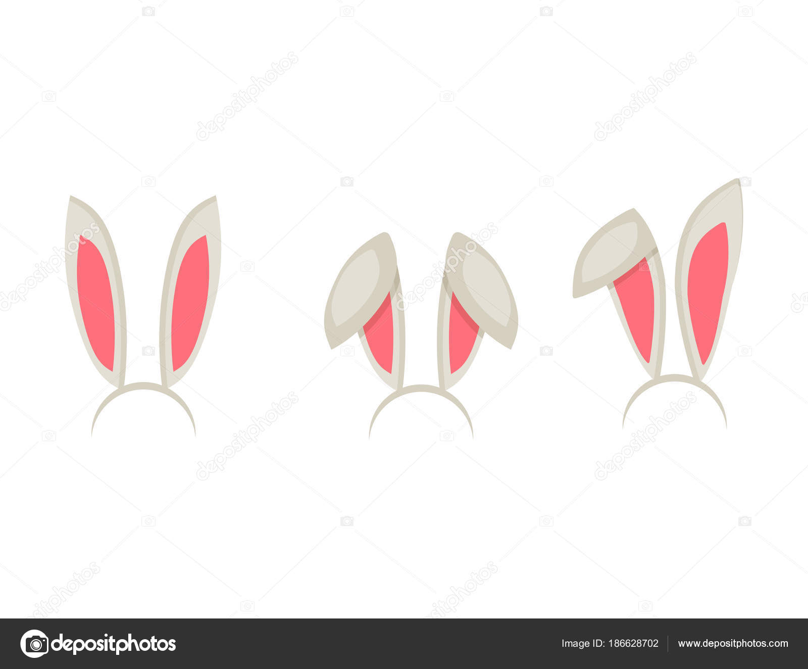 Osterhase Ohren Maske Vektor Illustration Cartoon Urlaub Haustier Dekoration  Spaß Party Hase Symbol. Stock-Vektorgrafik von ©DanyliukI 186628702
