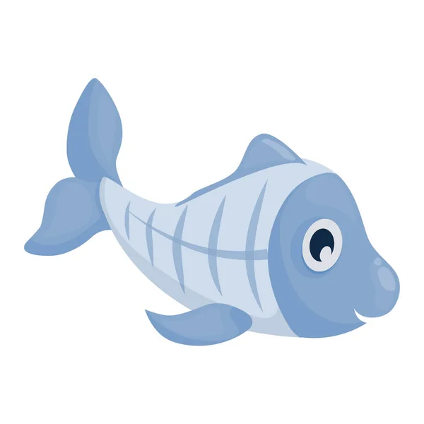 Xray Fish - Vektor rajzfilm víz alatti állat. — Stock Vector