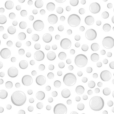 Golf ball vector seamless pattern illustration.