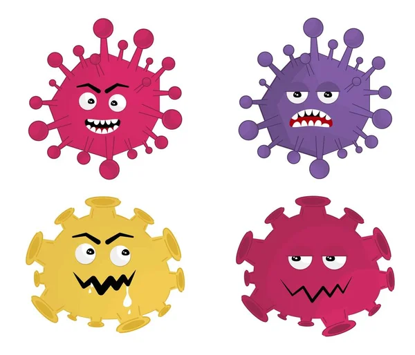 Virus character vector illustration infection — ストックベクタ