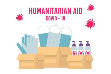İnsani Destek, Coronavirus Salgını Ülkesinden Acı Çekmekte İyi Niyet Misyonu, Kasıtlı Yardım, Çin Konsepti için Maske Tedarik. Eldiven dezenfektanlı küresel kriz kutuları