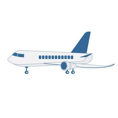 Beyaz izole yolcu gemisi vektör çizimi