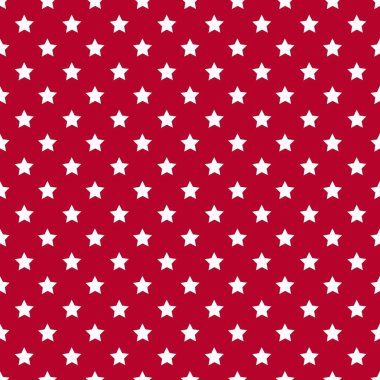 Kırmızı arka planda, vatansever, kusursuz beyaz yıldızlar.