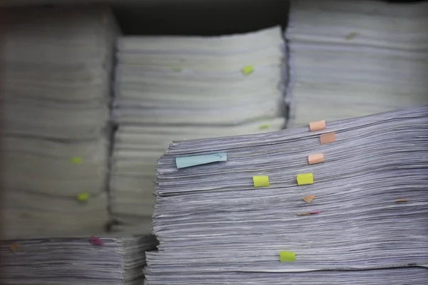 Documentos Grandes Cantidades Están Sobre Mesa Informes Papel Archivados Antecedentes — Foto de Stock
