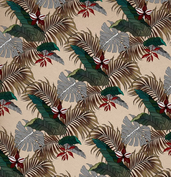 Jungle Leaves Drawing Pattern