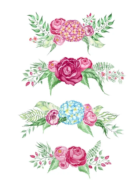 Acuarela rosas clip arte —  Fotos de Stock