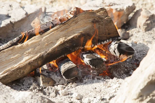 Close up shot of campfire — Stock Photo, Image