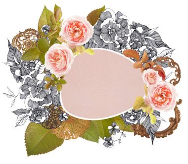 romantik arka plan afiş ile yükseldi 