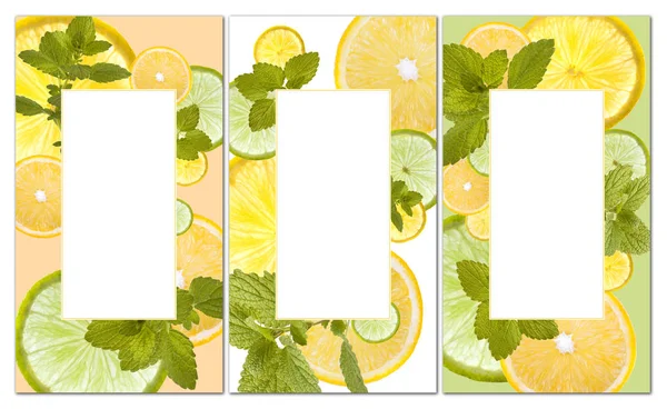 Fresh orange, lemon and lime background — Stock Photo, Image