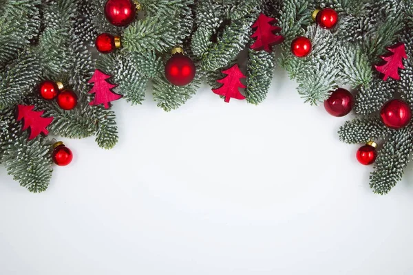 Juldekoration Vitt Kan Användas Som Bakgrund För Julhälsningar — Stockfoto