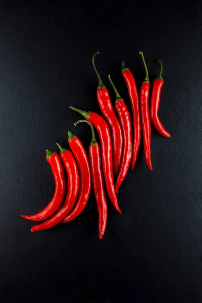 Red Hot Chilli Peppers Zdobené Břidlicové Tabulky Kuchyňském Stole Lze — Stock fotografie