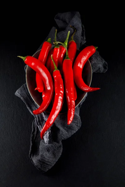 Red Hot Chilli Peppers Zdobené Břidlicové Tabulky Kuchyňském Stole Lze — Stock fotografie