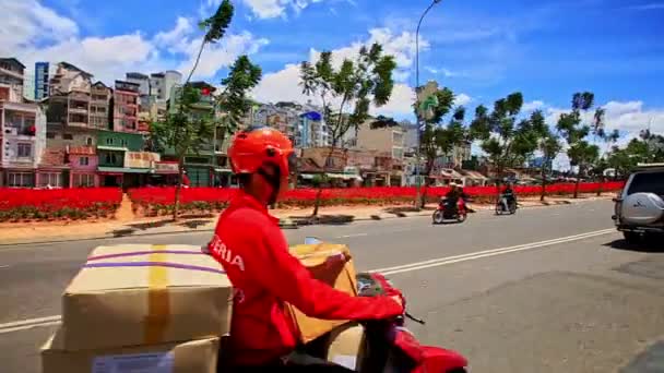 Carretera de tráfico en Vietnam — Vídeo de stock