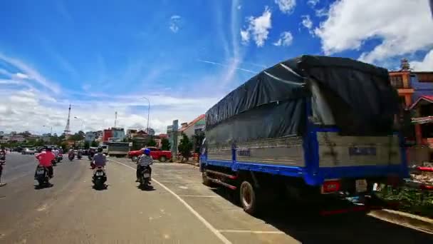 Carretera de tráfico en Vietnam — Vídeo de stock