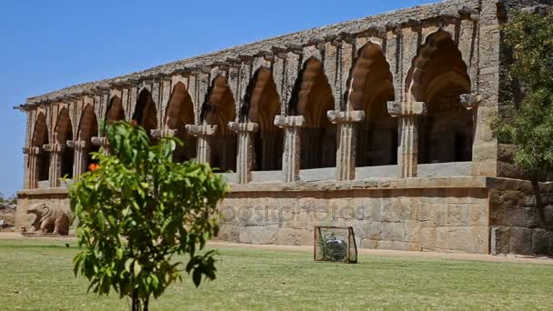 Antiguo edificio histórico indio terraza — Vídeos de Stock