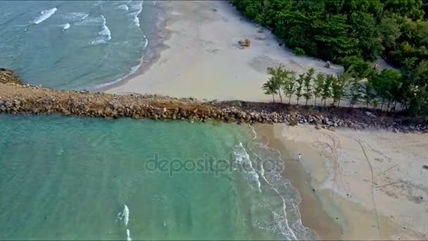 Olas del océano a lo largo de la playa — Vídeos de Stock