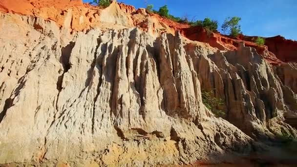 Břeh s oranžovou svahy skvrnité víla — Stock video