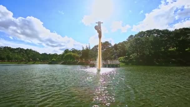 高广湖上的喷泉 — 图库视频影像