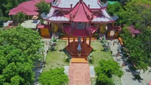 Буддийский храмовый комплекс и пагода — стоковое видео
