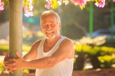 Adam sabah egzersizleri Park yok