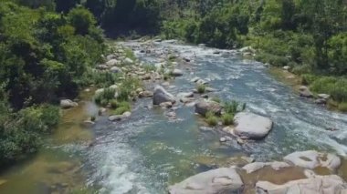 kayalık dağ nehir orman arasında