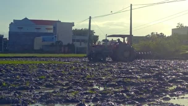 Nha Trang Vietnam November 2017 Closeup Large Soil Lumps Watered — Stock Video