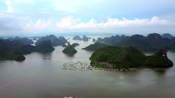 Aerial View Unesco World Heritage Site Long Bay Washes Small — Stock Video