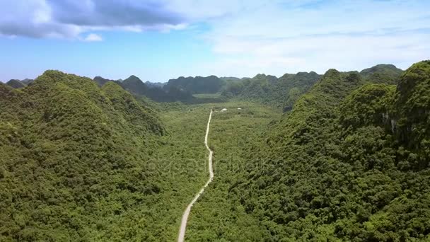 Fantastique Vue Aérienne Autoroute Moderne Disparaît Dans Espace Long Larges — Video